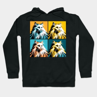 Domestic Long Hair Pop Art - Cat Lovers Hoodie